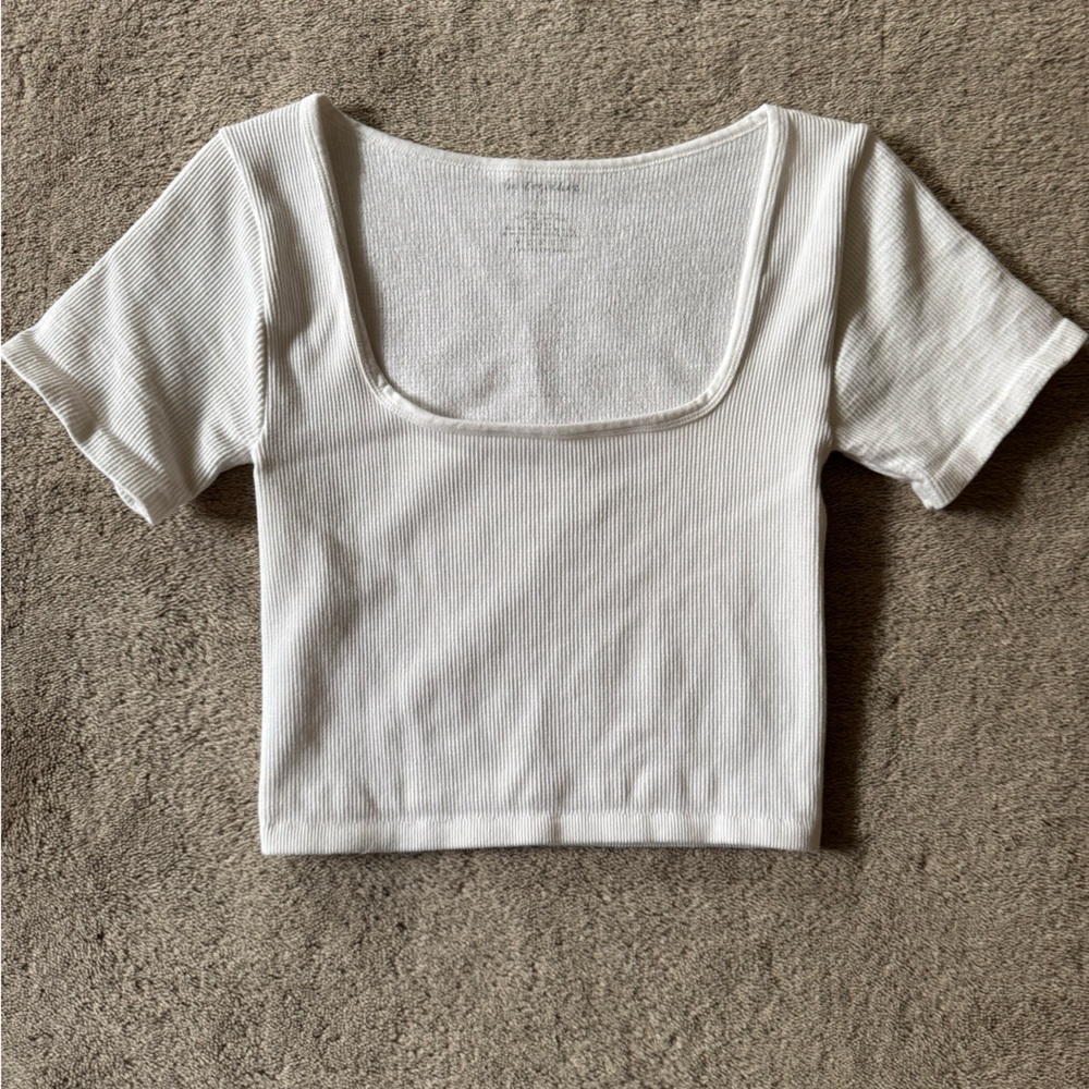 By Together white cropped top